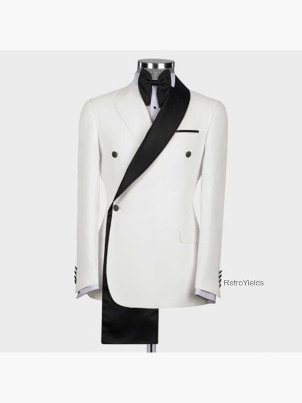 Men's Tuxedo Blazer Shawl Lapel Formal Wedding Dinner Jacket - Picture 3 of 7